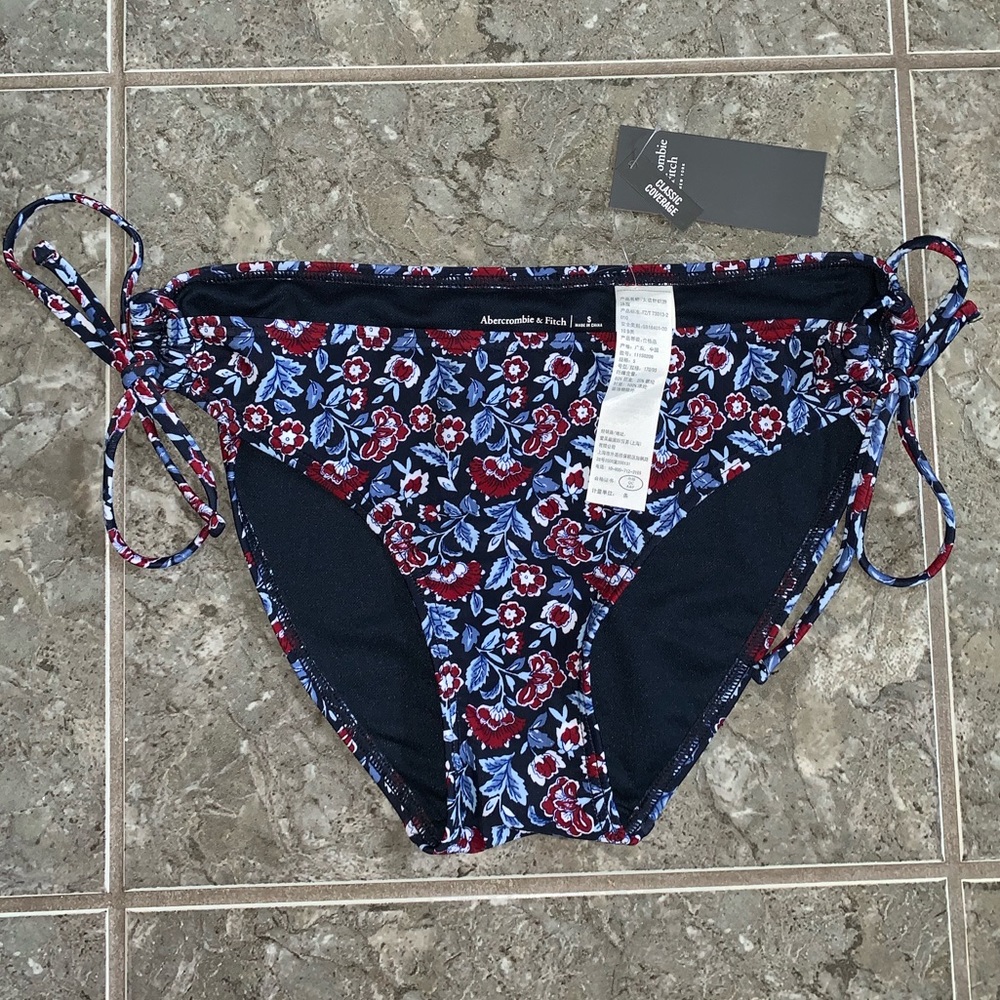 NWT Floral Side Tie Bikini Bottom - A&F